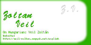 zoltan veil business card